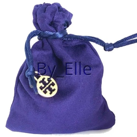 Authentic NEW Tory Burch Linear Logo Drop Earrings - Picture 4 of 4